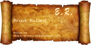 Bruck Roland névjegykártya